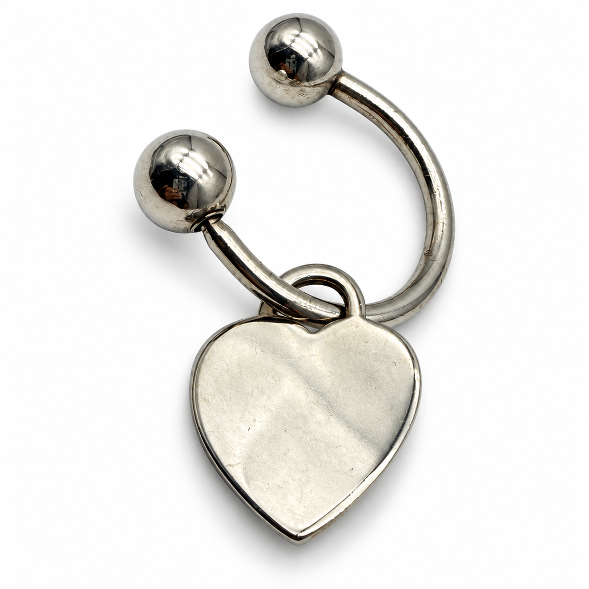 Pre-Owned Tiffany & Co Sterling Silver Return to Tiffany Heart Key Ring - TIF1069