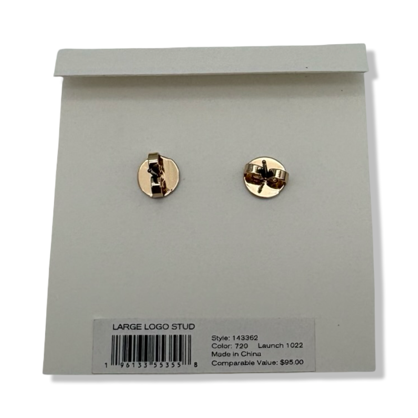 Pre-Owned Tory Burch Women's Large Logo Stud Earrings (Tory Gold) - B0C5F4PN9T