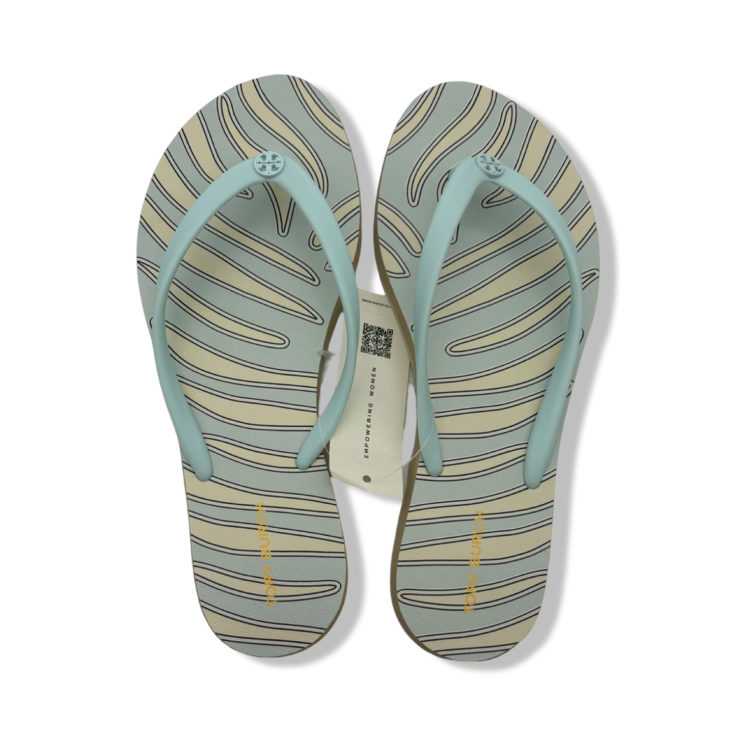 Pre-Owned Tory Burch Women's Chelsea Flip Flop Sandals 171948 (Zebra - Saltwater Slide - Pebble Beach, US Footwear Size System, Adult, Women, Numeric, Medium, 7) - B0F67L15HD