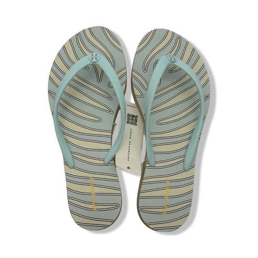 Pre-Owned Tory Burch Women's Chelsea Flip Flop Sandals 171948 (Zebra - Saltwater Slide - Pebble Beach, US Footwear Size System, Adult, Women, Numeric, Medium, 7) - B0F67L15HD