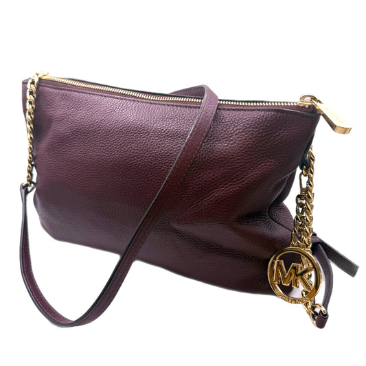 Pre-Owned Michael Kors Leather Burgundy Crossbody Bag - MK1004