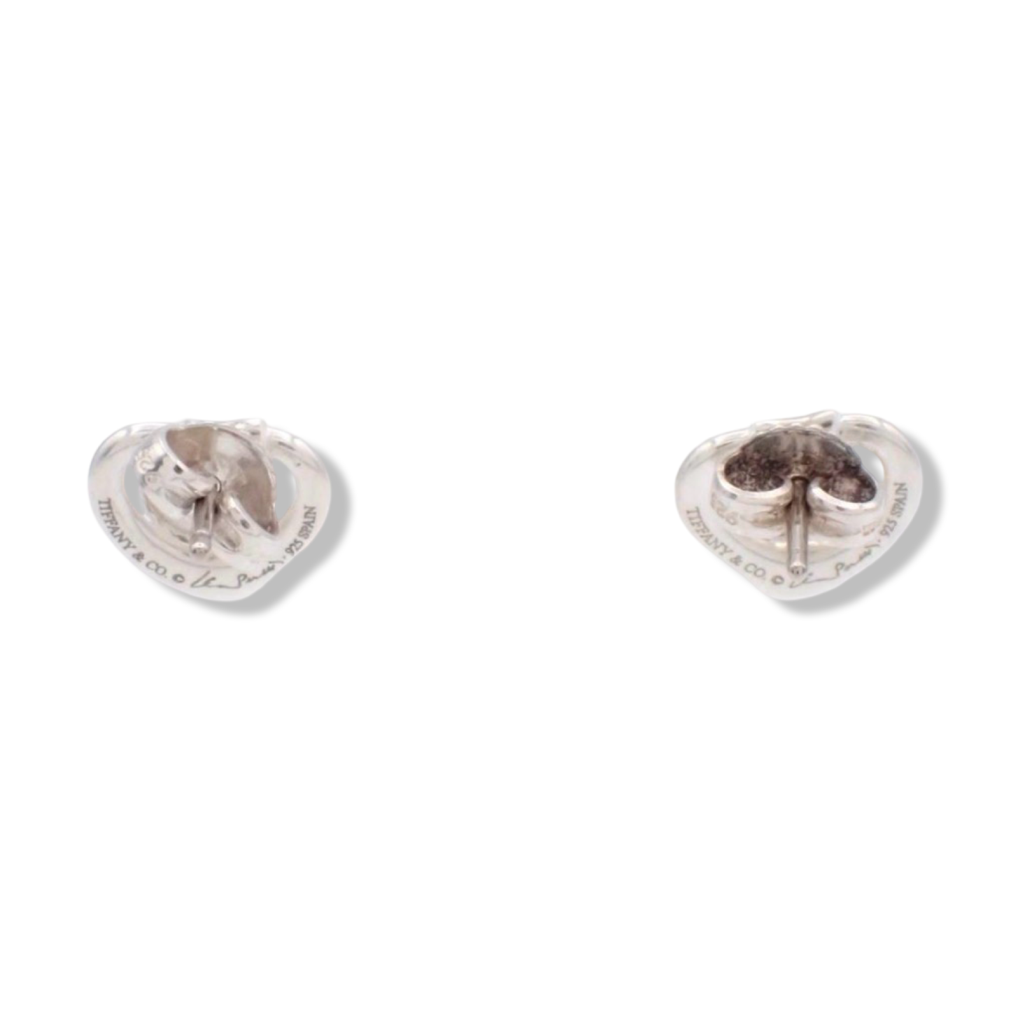 Pre-Owned Tiffany Silver Open Heart Earrings - Stud - TIF1054