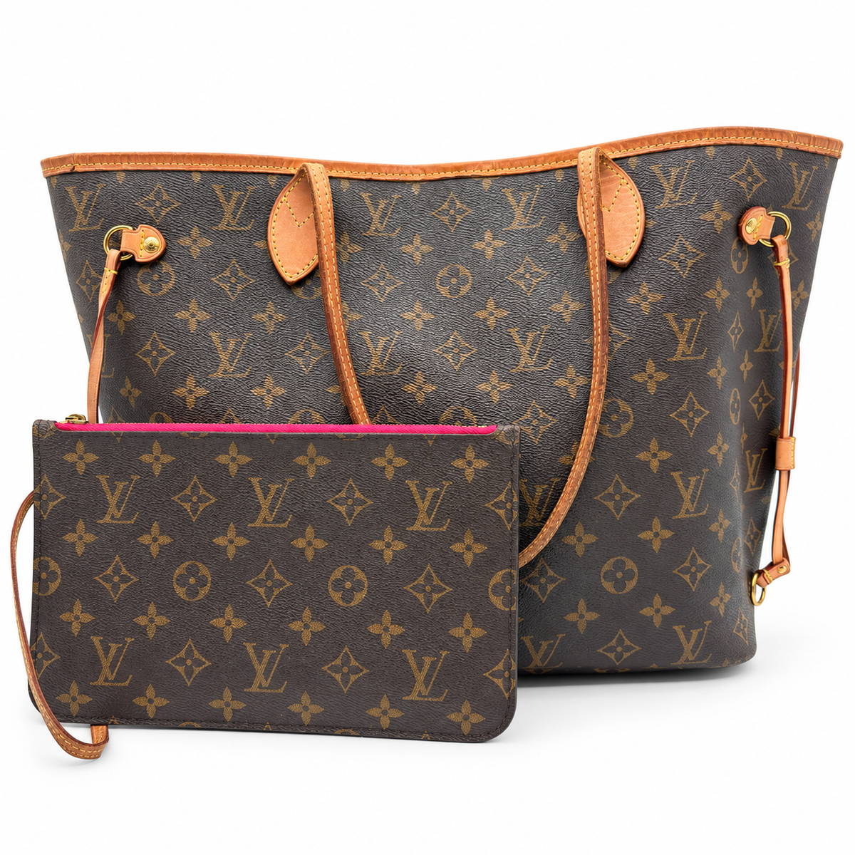Pre-Owned Louis Vuitton Monogram Canvas Neverfull MM with Pouch - LV2137