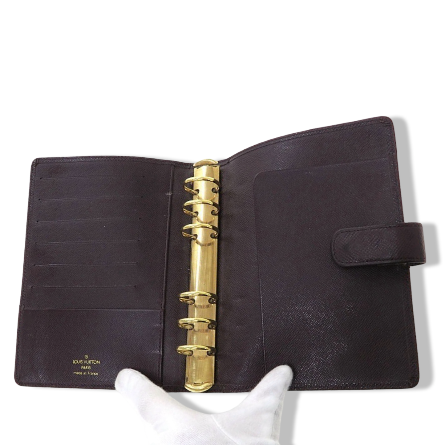 Pre-Owned Louis Vuitton Taiga Leather Burgundy Medium Ring Agenda - LV1992