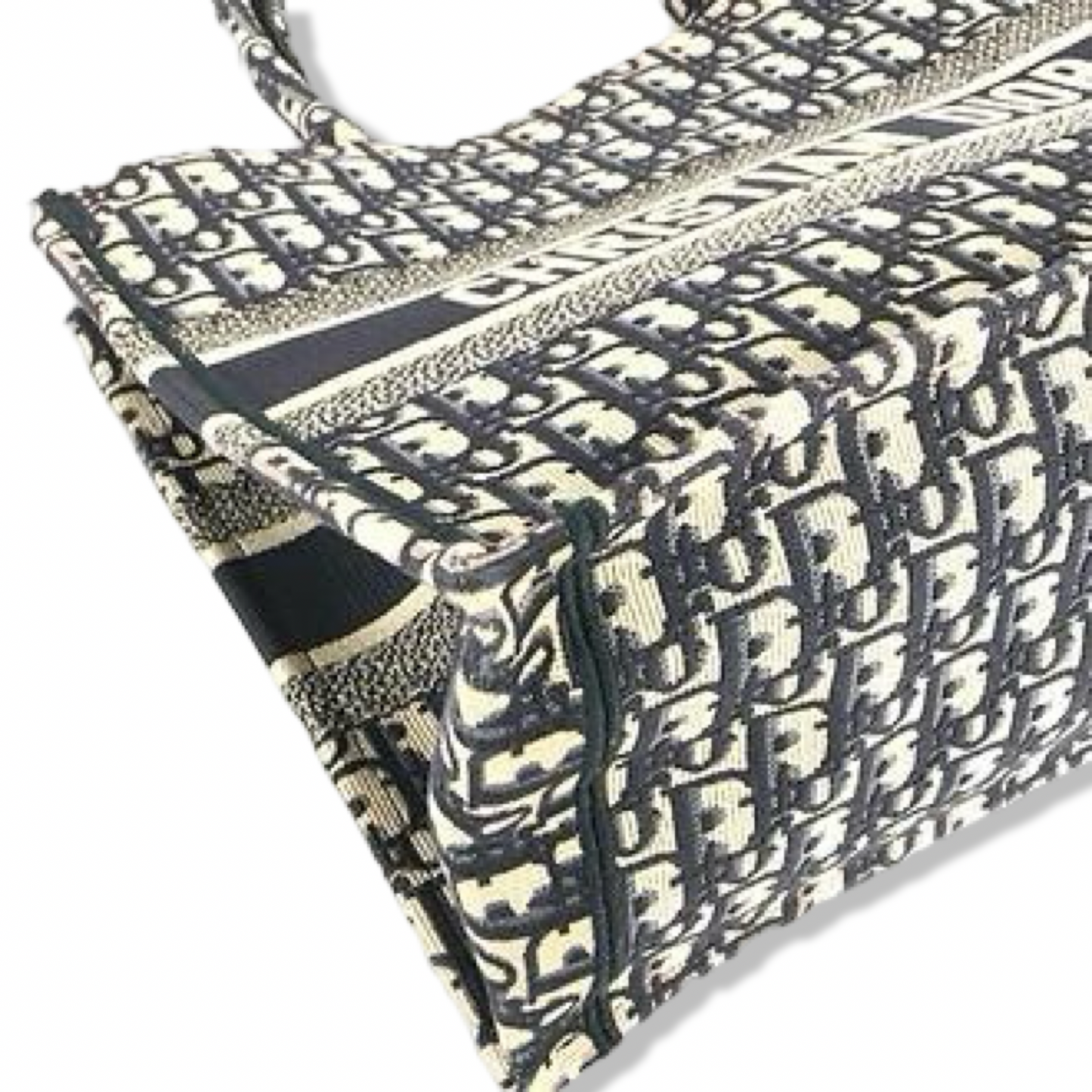 Pre-Owned Dior Oblique Canvas Medium Book Tote - Navy - DIO1079