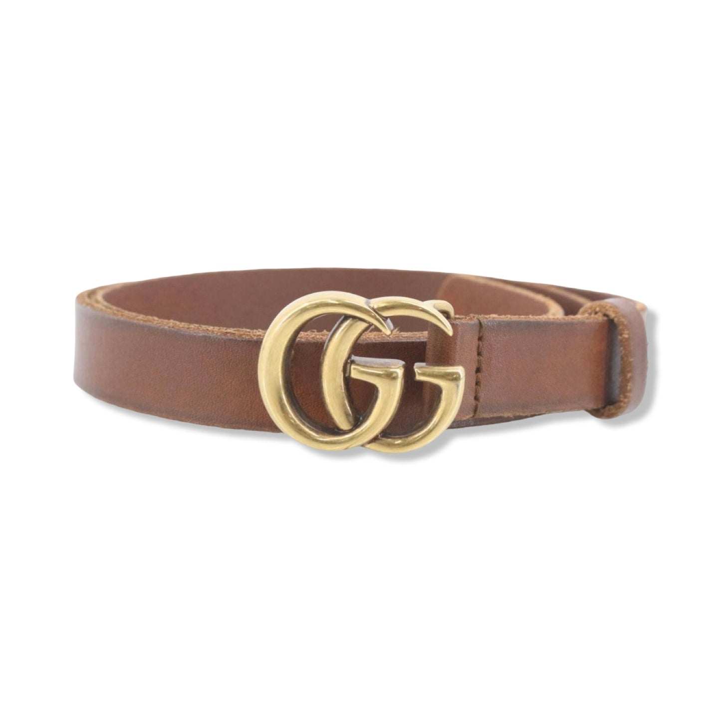 Pre-Owned Gucci Brown Thin Belt - Size 85 - G1195