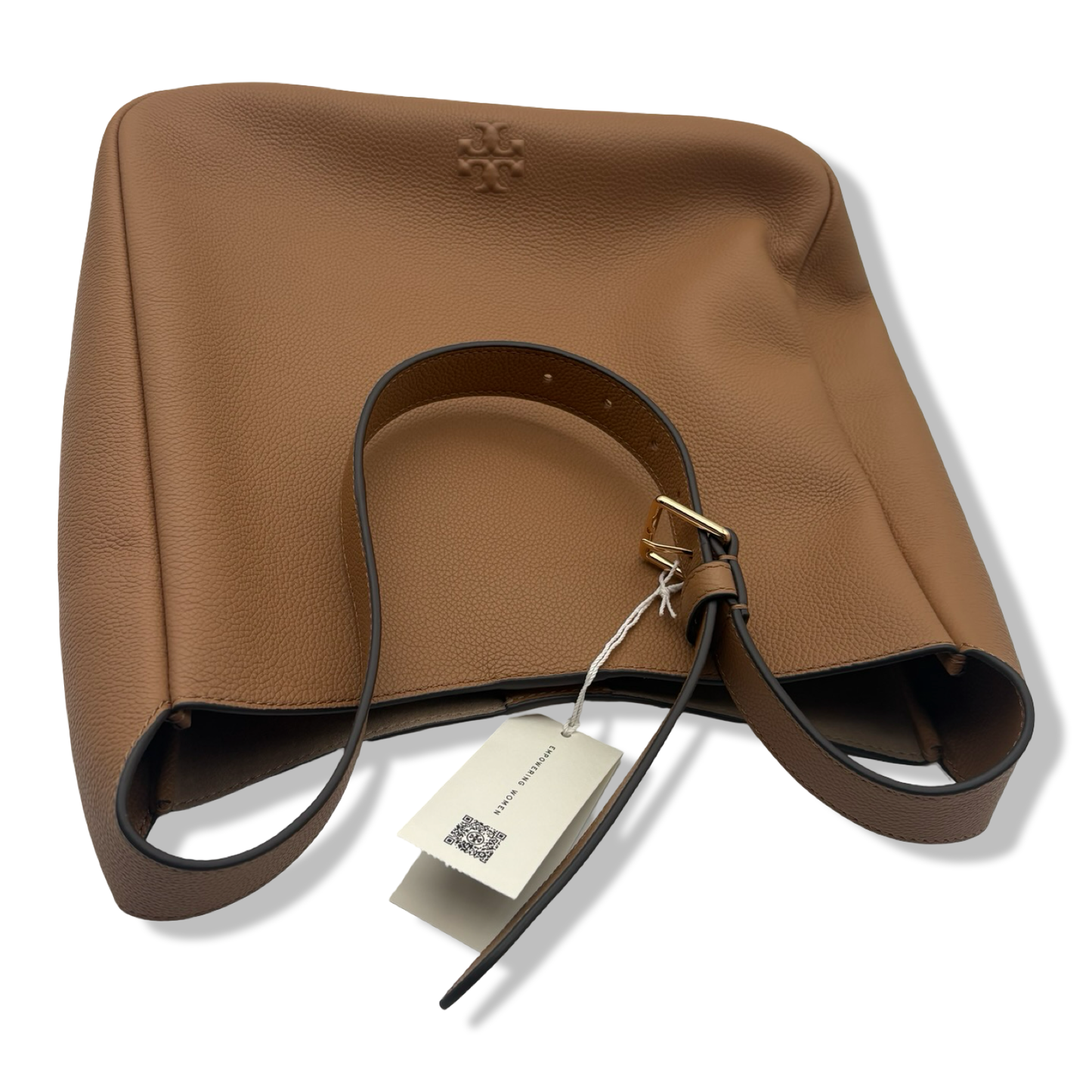 Pre-Owned Tory Burch Women's Pebbled Leather Thea Slouchy Shoulder Bag (Tiramisu) - B0F8319CFD
