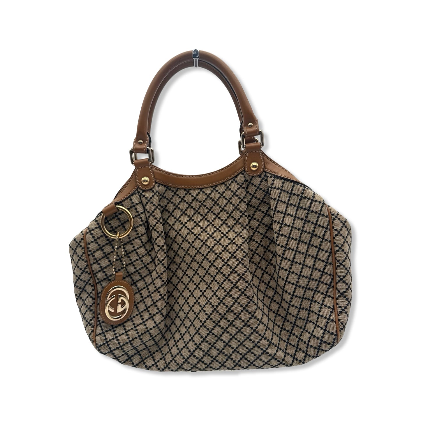 Pre-Owned Gucci Diamante Canvas Top Handle Bag - G1192