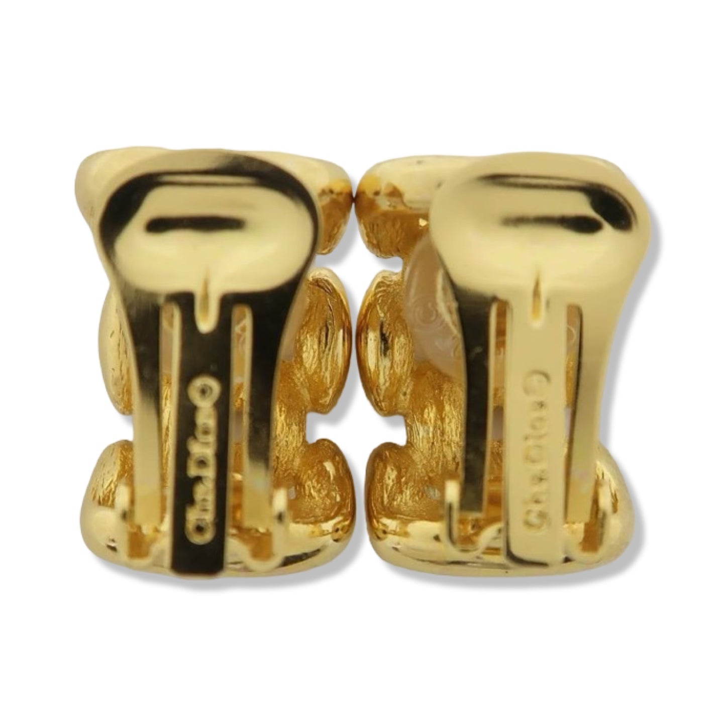Pre-Owned Christian Dior Large Chain Link Clip On Earrings - DIO1065