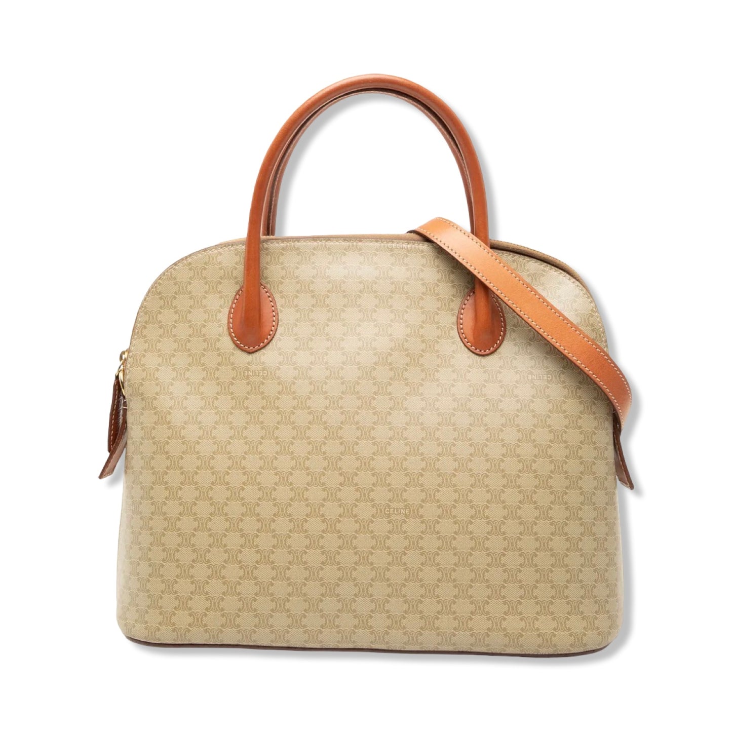 Pre-Owned Celine Macadam Coated Canvas Dome Satchel Crossbody - CELINE1033