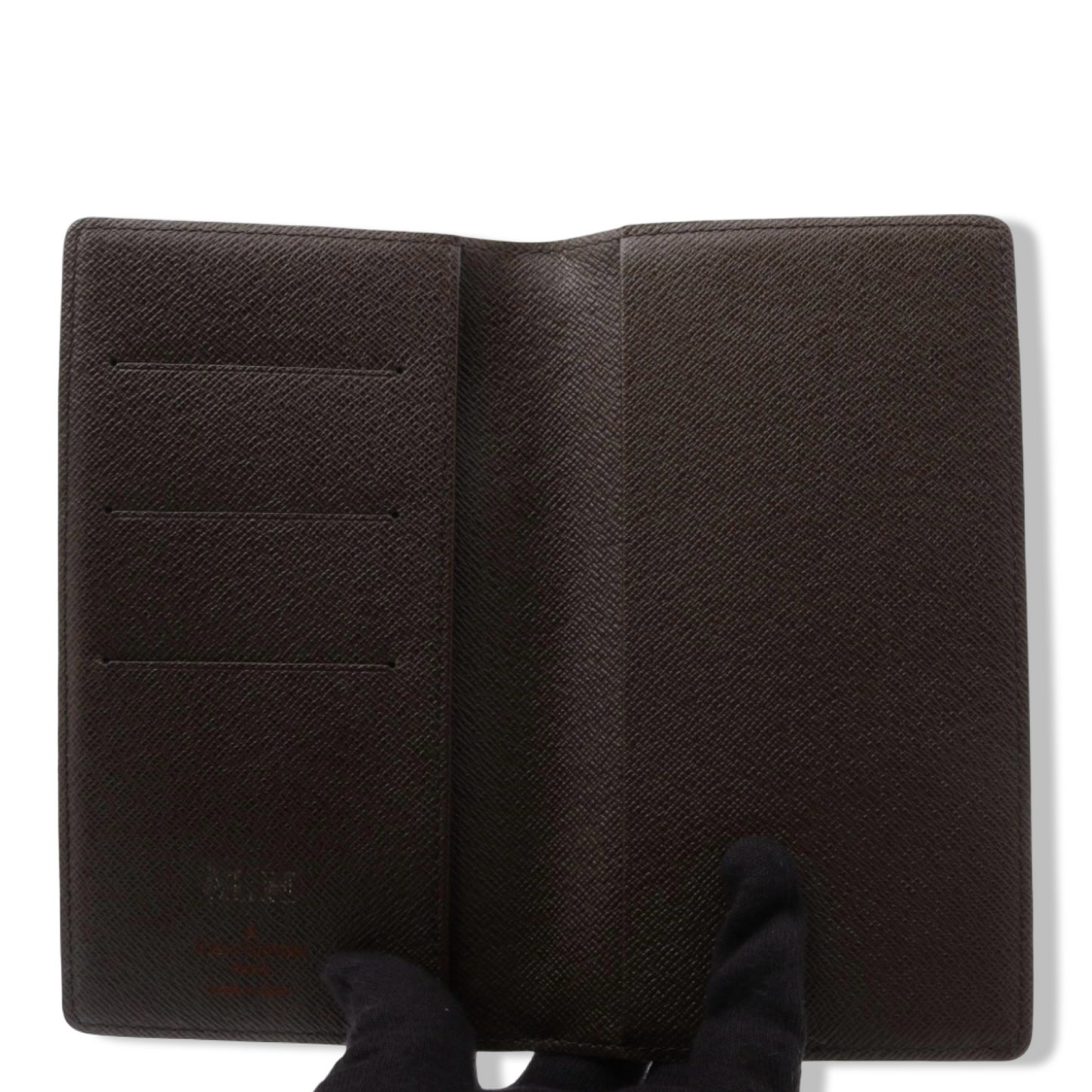 Pre-Owned Louis Vuitton Damier Ebene Canvas Long Wallet - With Initials - LV2041