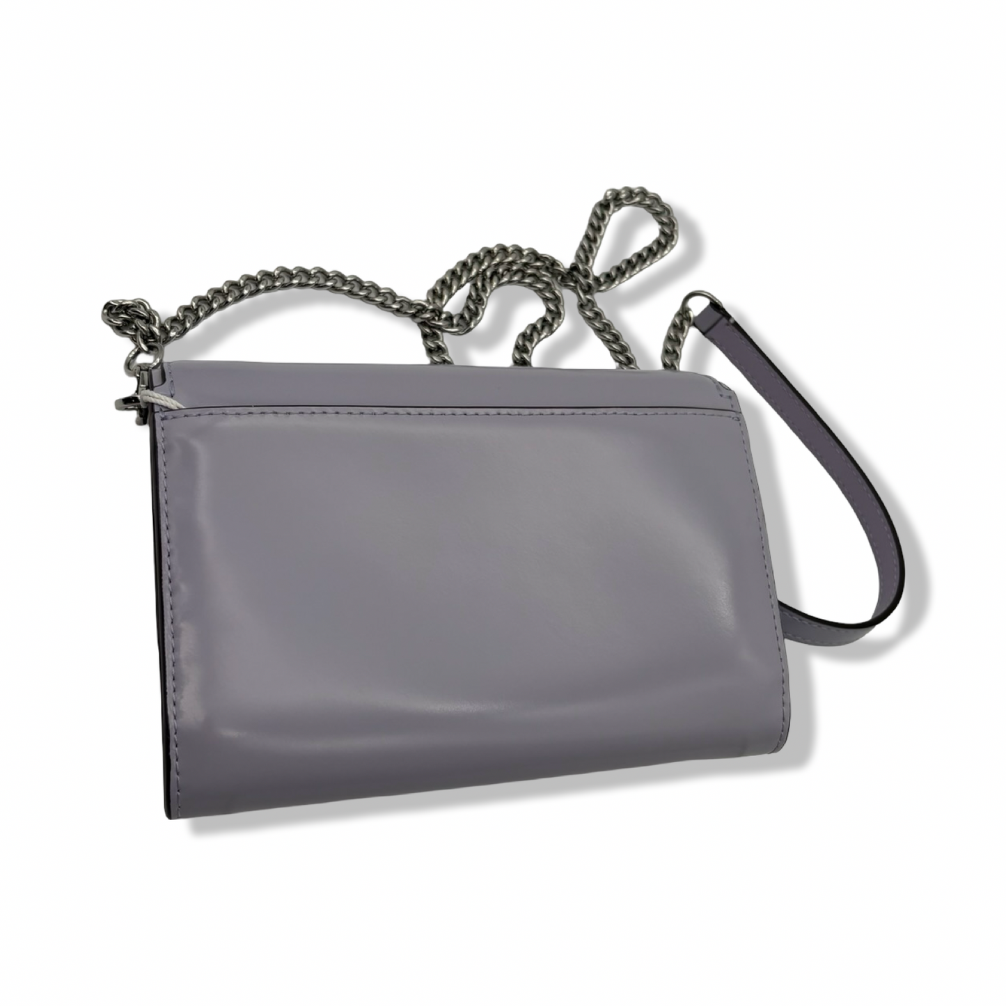 Pre-Owned Tory Burch Emerson Patent Chain Wallet 139427 Violet Sky 537 - B0F22M83N8