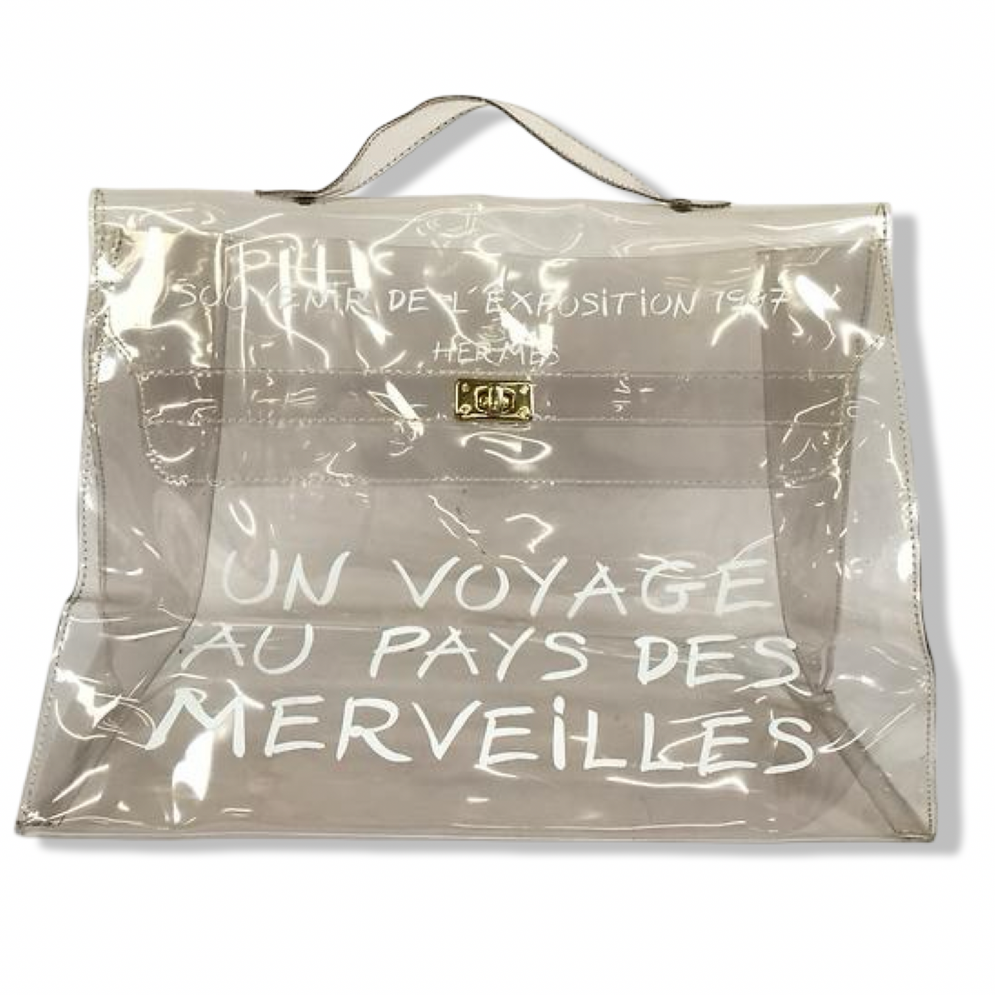 Pre-Owned Hermes Vinyl Souvenir De L'Exposition Kelly Clear - HER1031