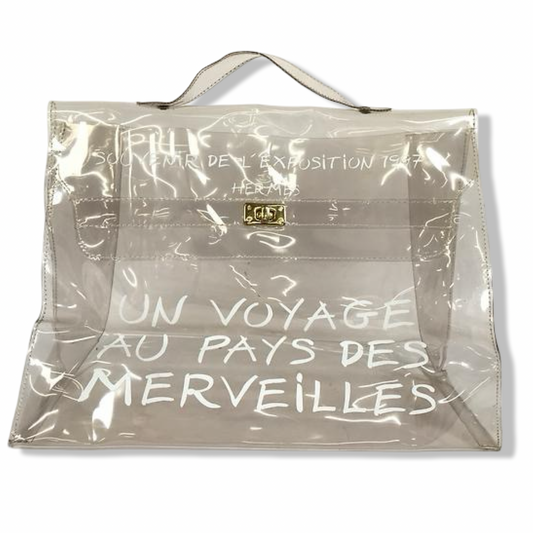 Pre-Owned Hermes Vinyl Souvenir De L'Exposition Kelly Clear - HER1031