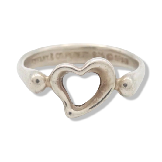 Pre-Owned Tiffany & Co Open Heart Ring - Size 5 - TIF1046
