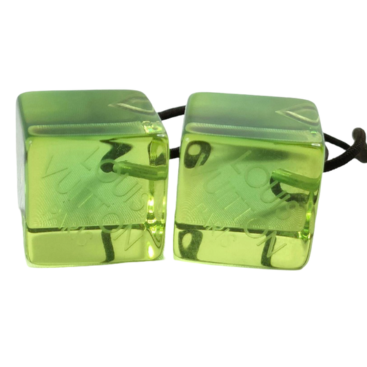 Pre-Owned Louis Vuitton Cube Logo Green Hair Tie - LV2104