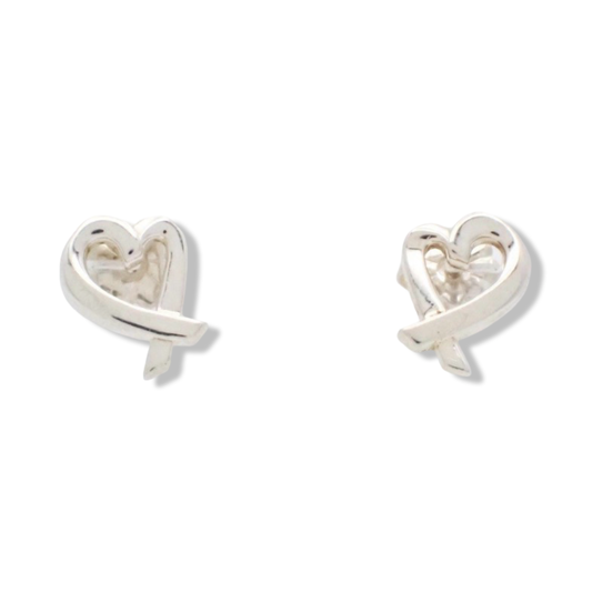 Pre-Owned Tiffany Silver Loving Heart Earrings - Stud - TIF1053
