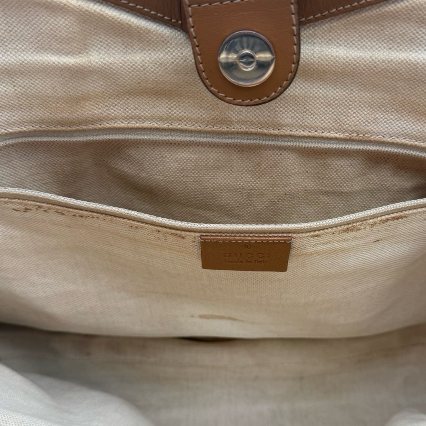 Pre-Owned Gucci Diamante Canvas Top Handle Bag - G1192