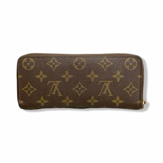 Pre-Owned Louis Vuitton Clemence Wallet Monogram Canvas with Orange Interior - LV2043
