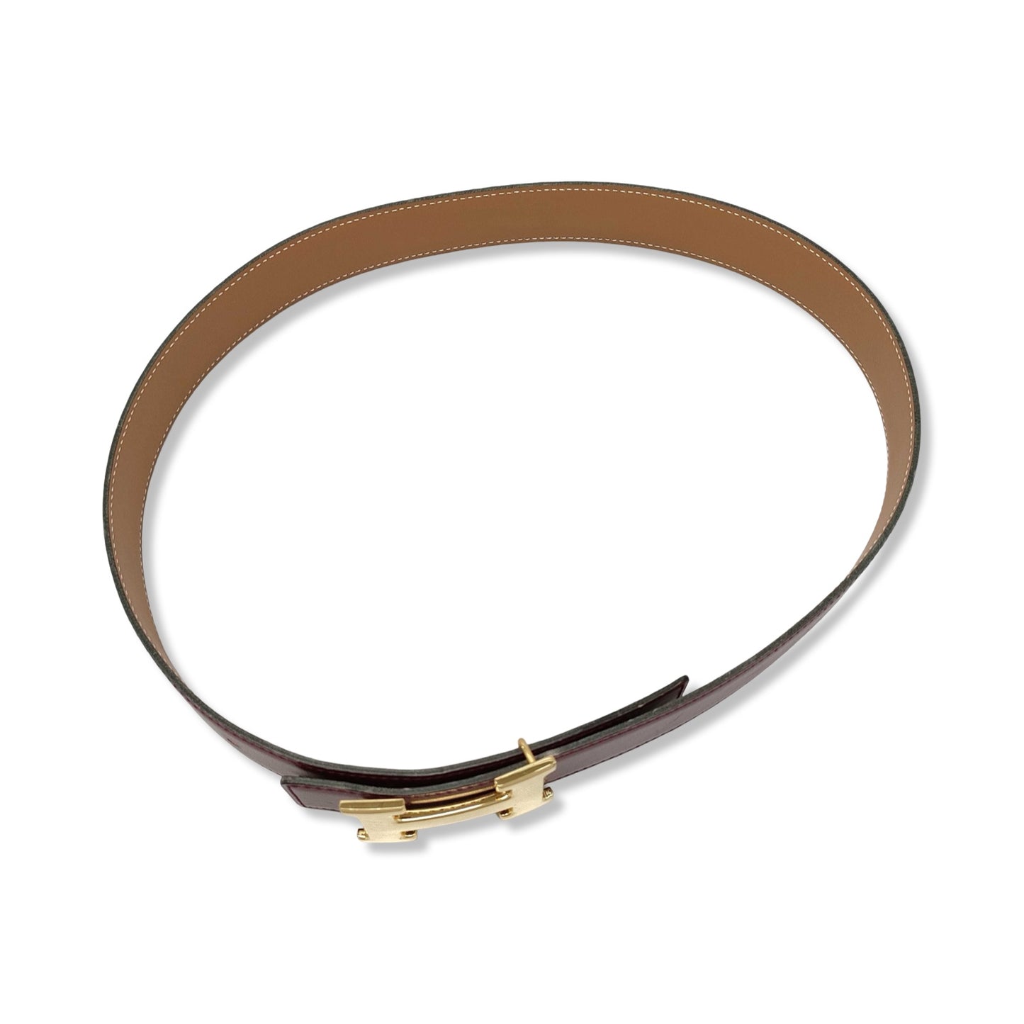 Pre-Owned Hermes Constance Leather Belt - Size 75 - HER1026