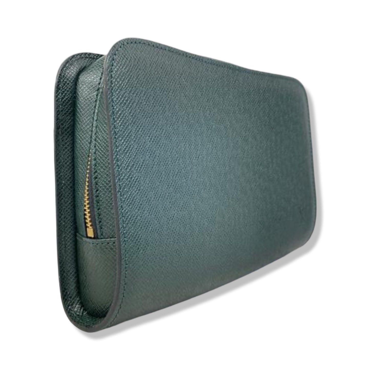 Pre-Owned Louis Vuitton Taiga Leather Green Orsay Clutch - LV1584