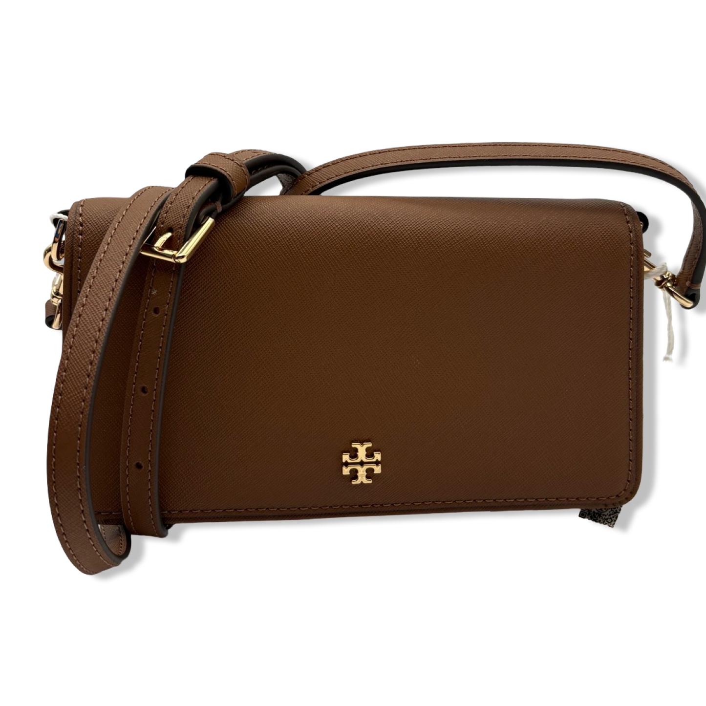 Pre-Owned Tory Burch Emerson Mini Crossbody Clutch (Moose Brown)