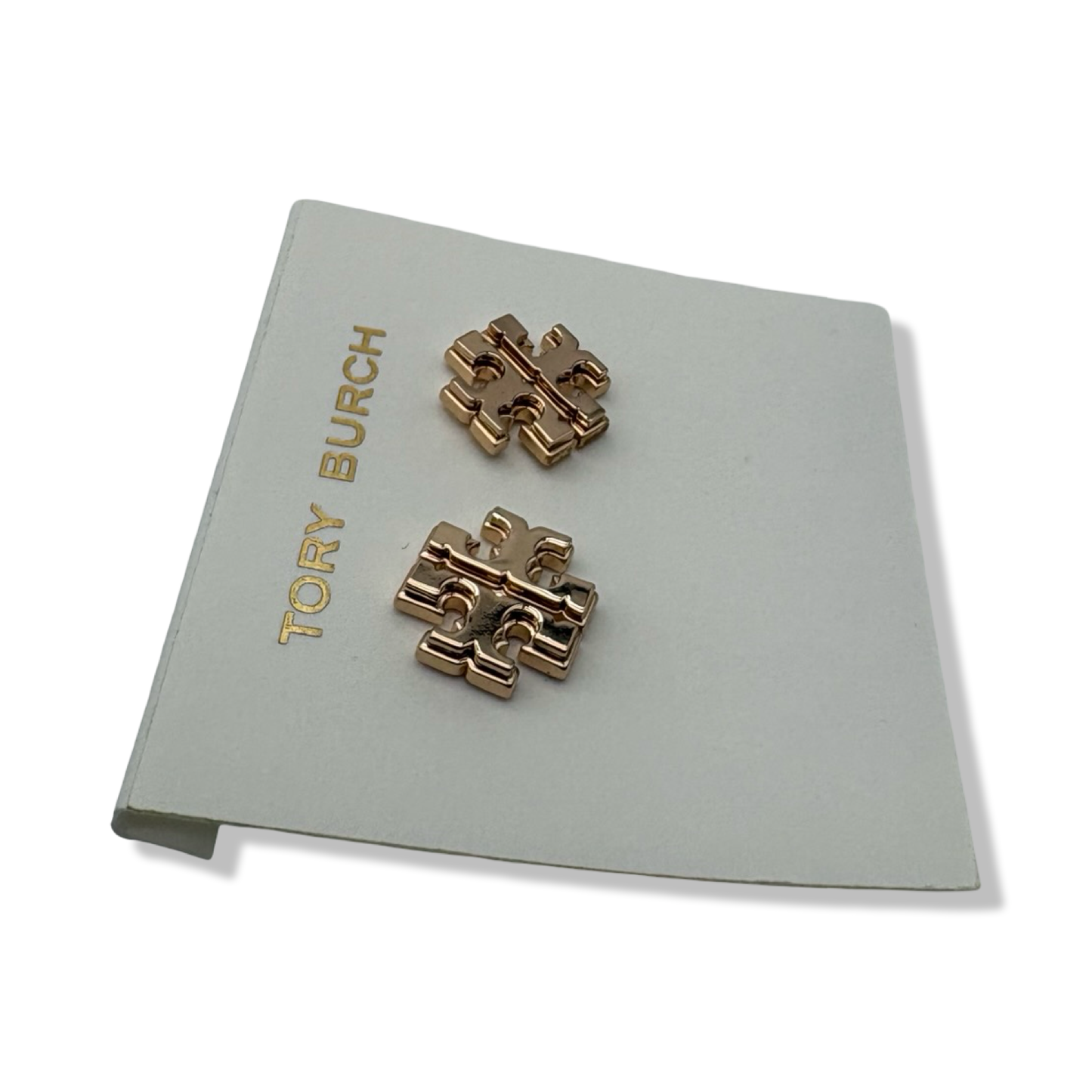 Pre-Owned Tory Burch Women's Large Logo Stud Earrings (Tory Gold) - B0C5F4PN9T