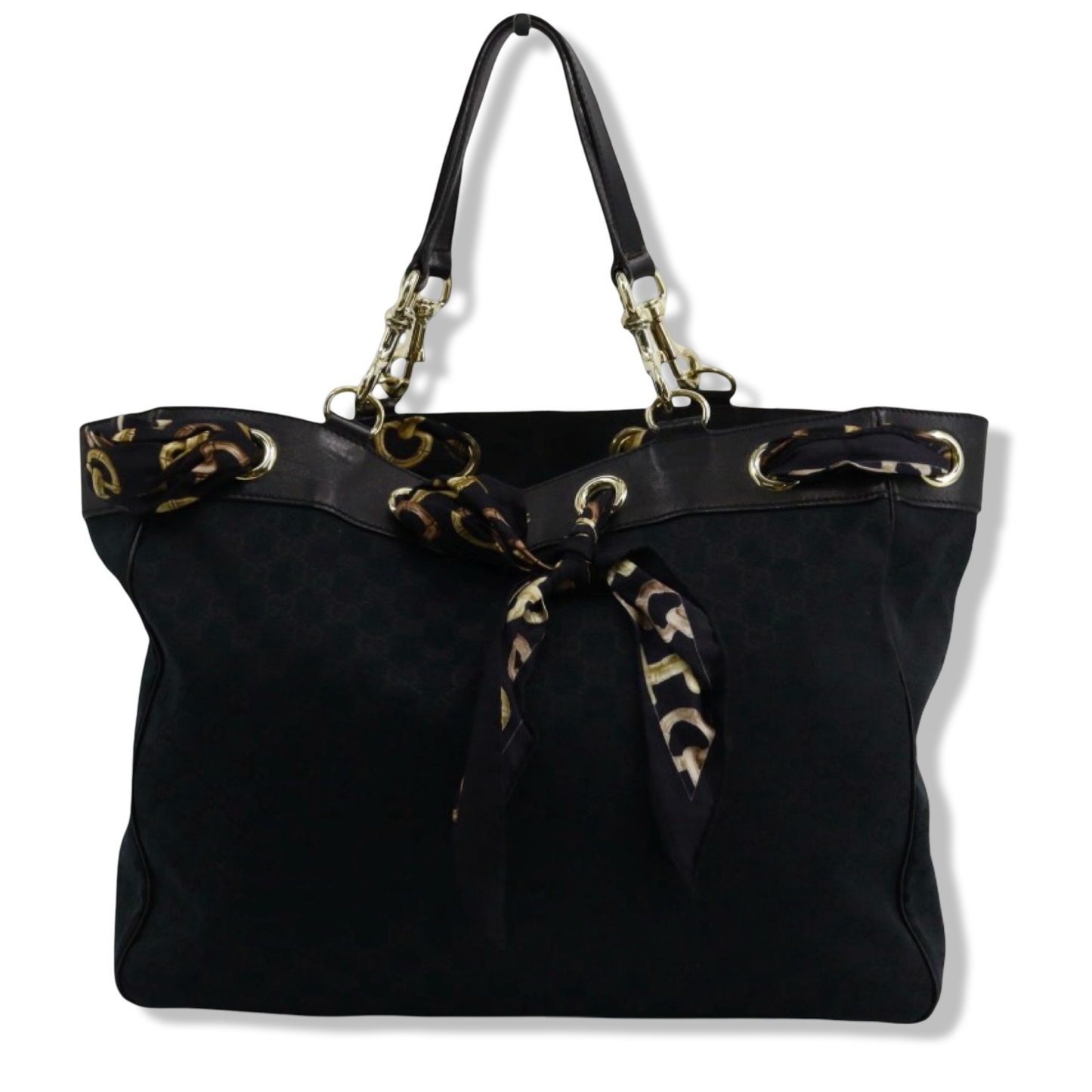 Pre-Owned Gucci Canvas Scarf Handbag - G1181