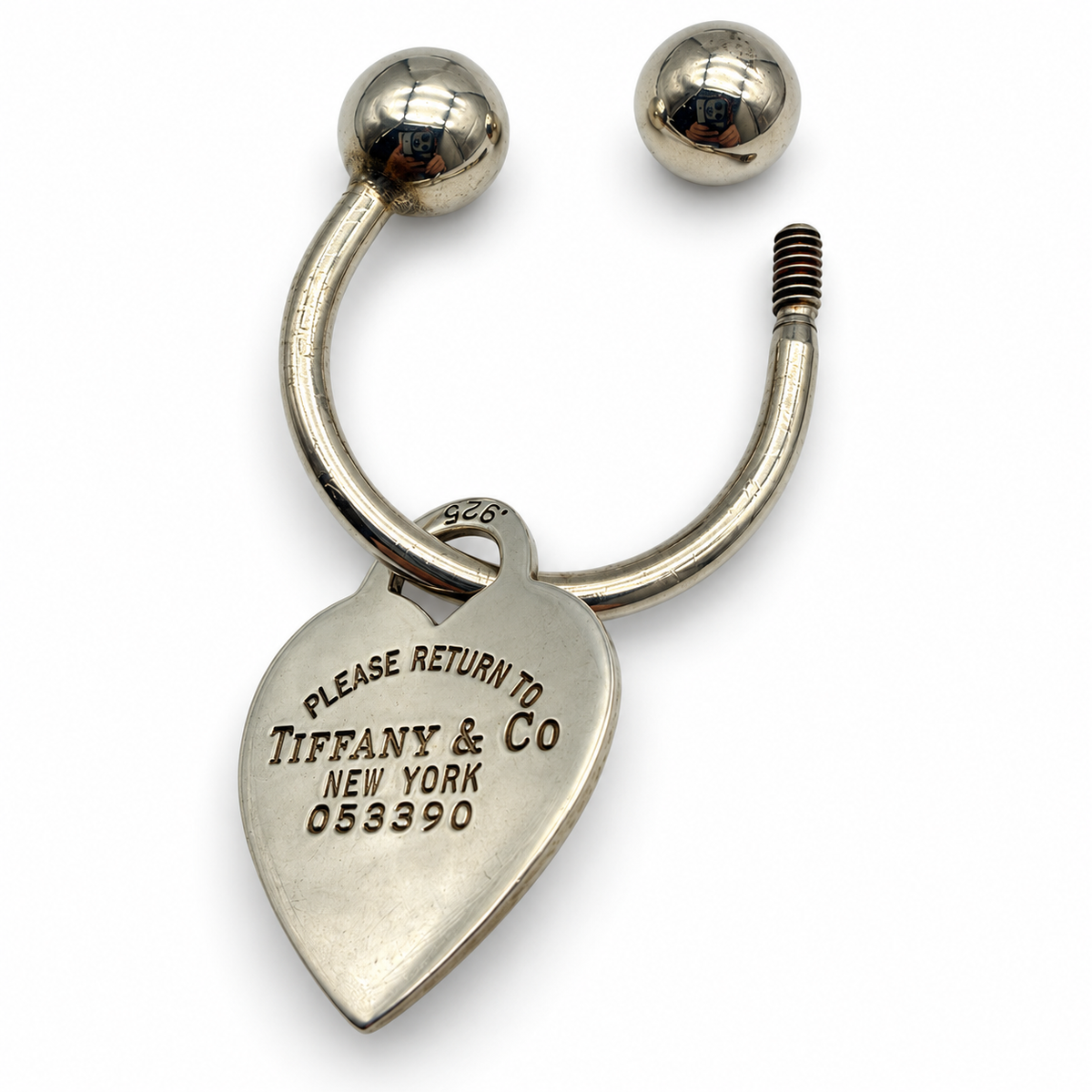 Pre-Owned Tiffany & Co Sterling Silver Return to Tiffany Heart Key Ring - TIF1067