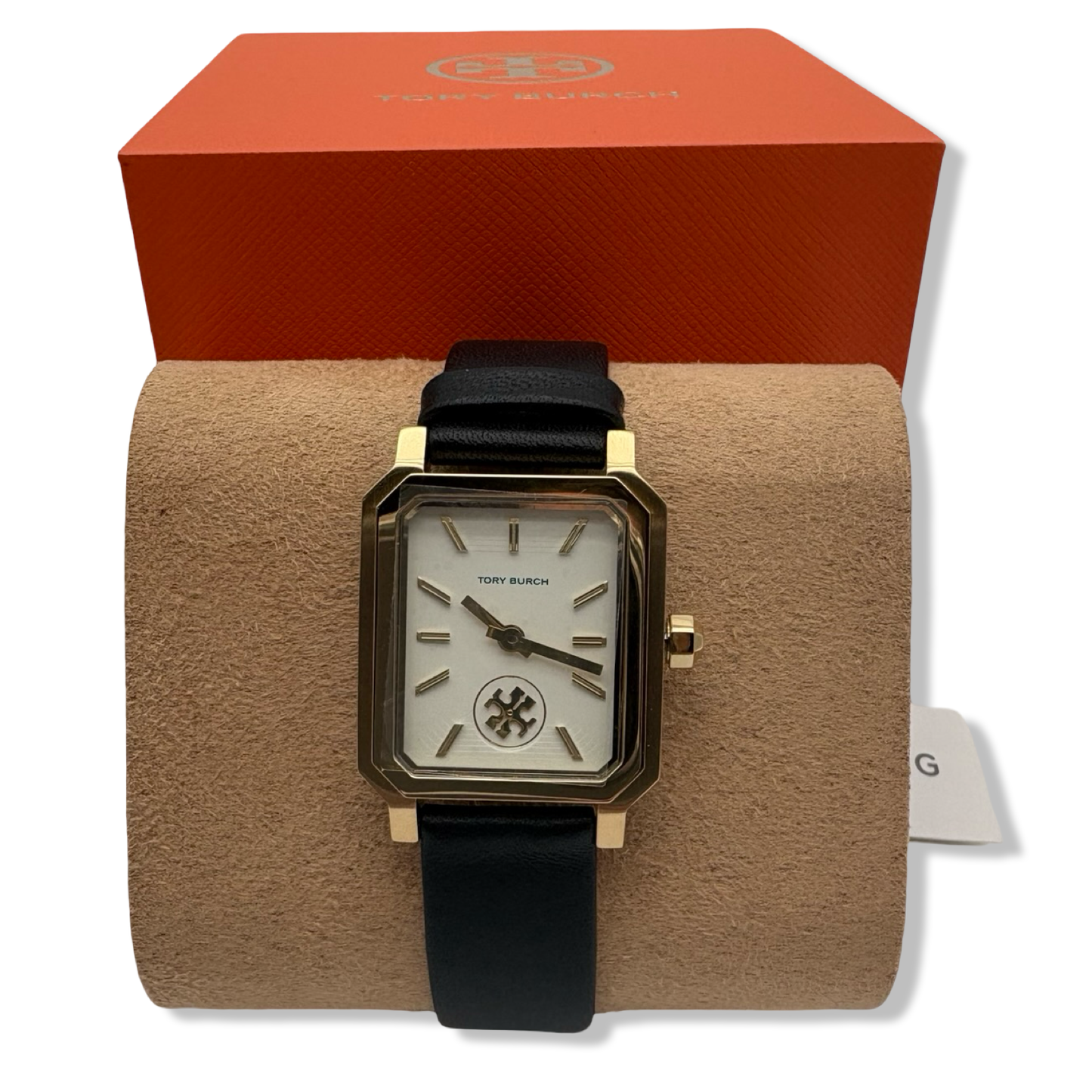 Pre-Owned Tory Burch Women's The Robinson Watch, Ivory/Gold/Black, One Size - B07CHSNF7N