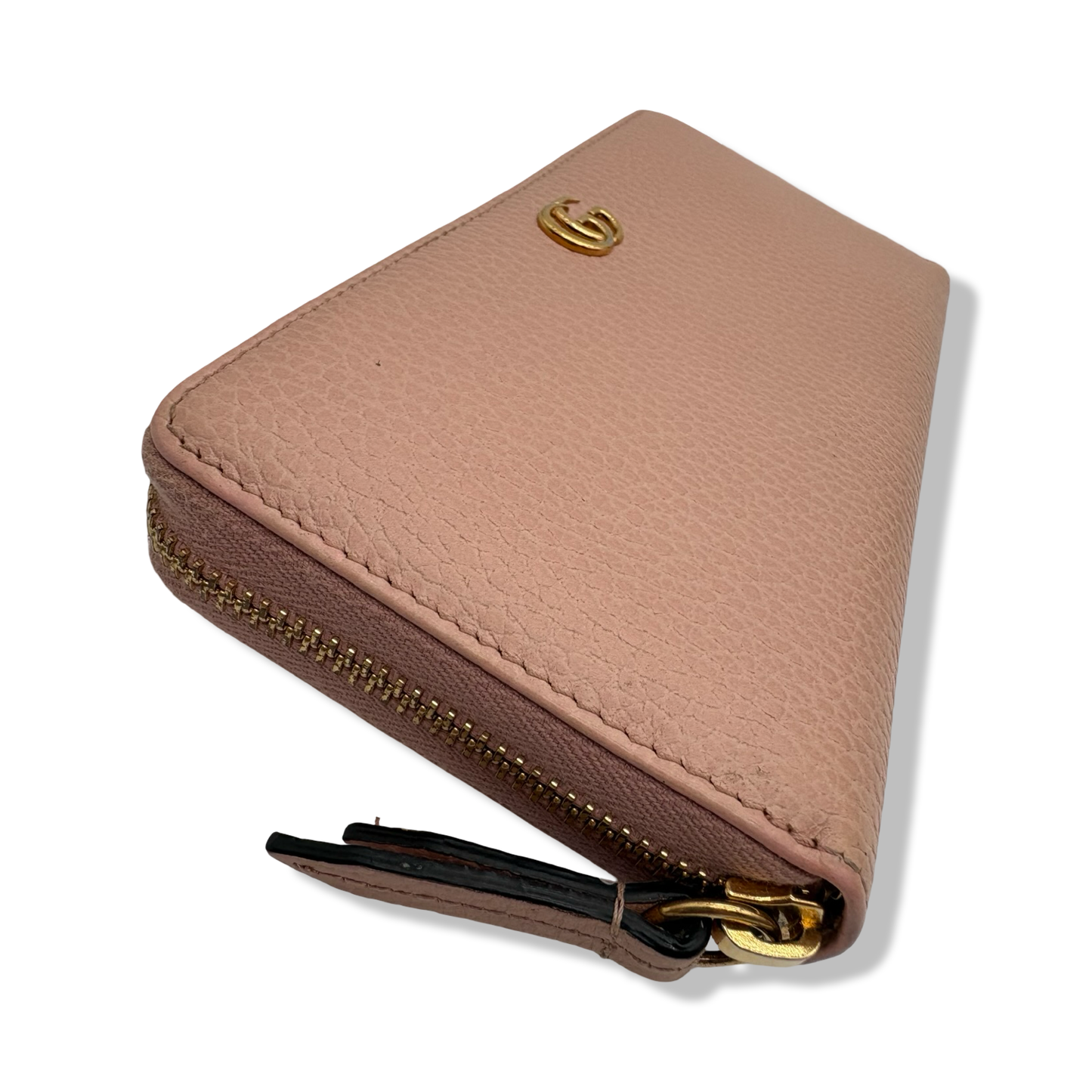 Pre-Owned Gucci Leather Zip Around Pink Wallet - G1187