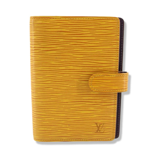 Pre-Owned Louis Vuitton Epi Leather Yellow Small Ring Agenda Cover - LV1418