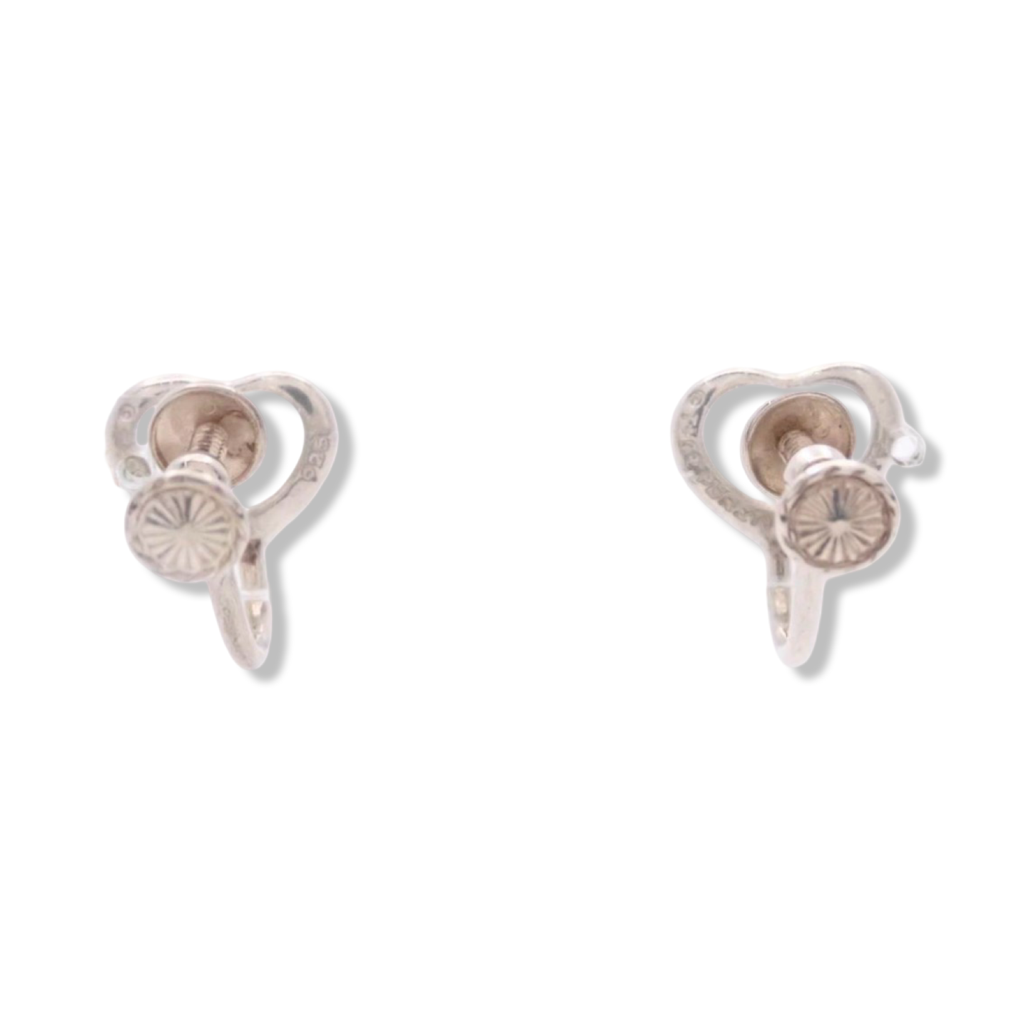 Pre-Owned Tiffany Silver Heart Earrings - TIF1039