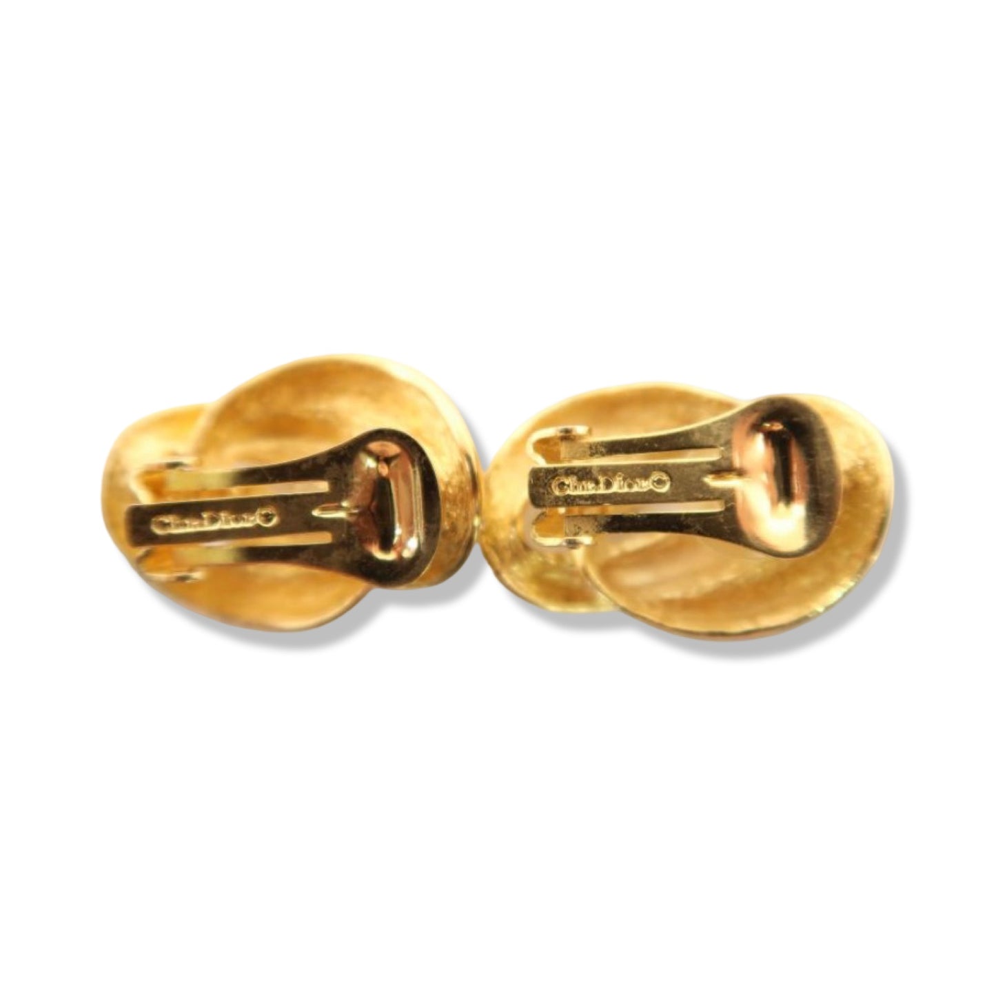 Pre-Owned Dior Clip on Earrings with Gold and Rhinestones - DIO1031