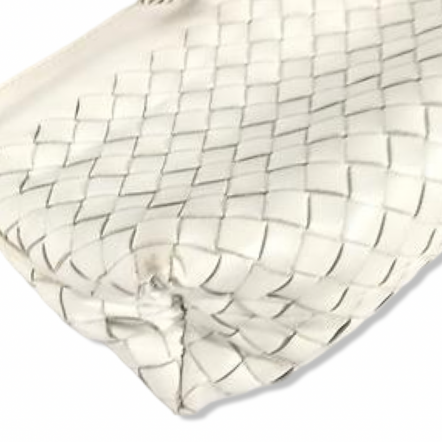 Pre-Owned Bottega Veneta Intrecciato Handbag Leather - White  - BV1010