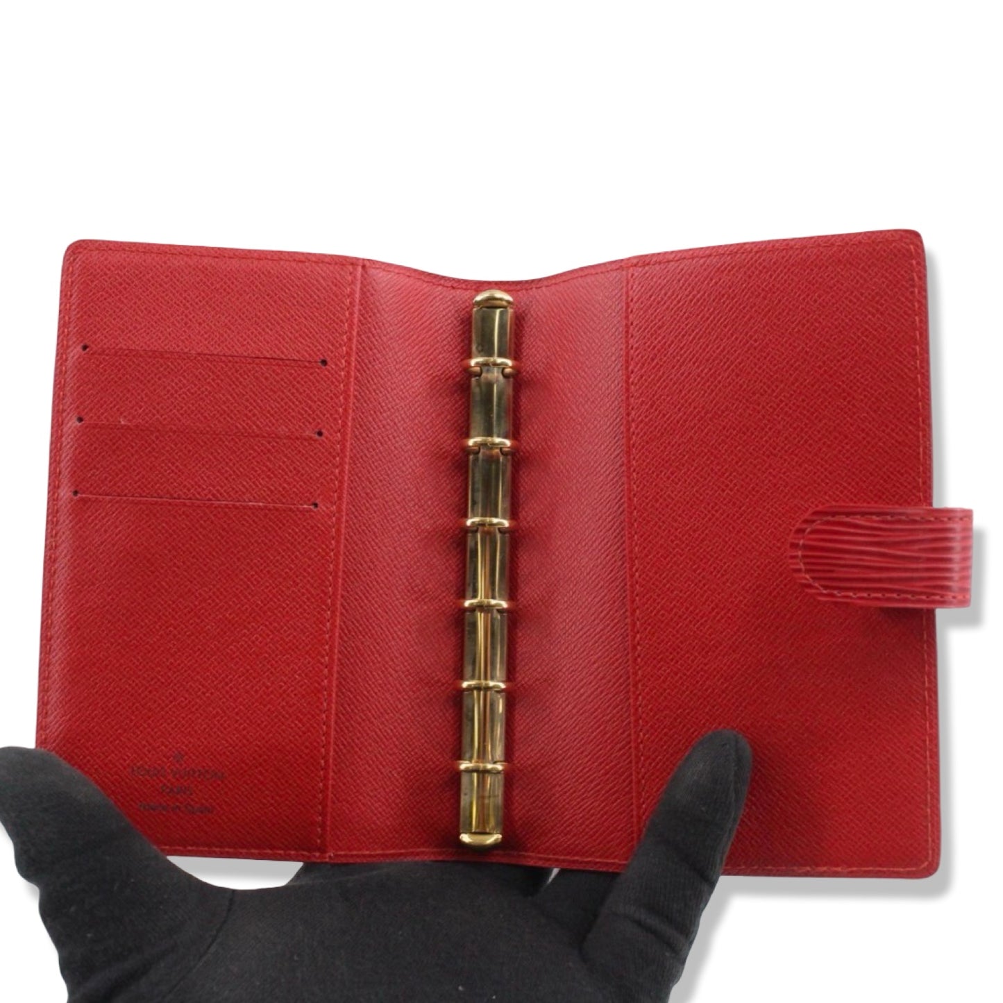 Pre-Owned Louis Vuitton Epi Leather Red Small Ring Agenda Cover - LV1929