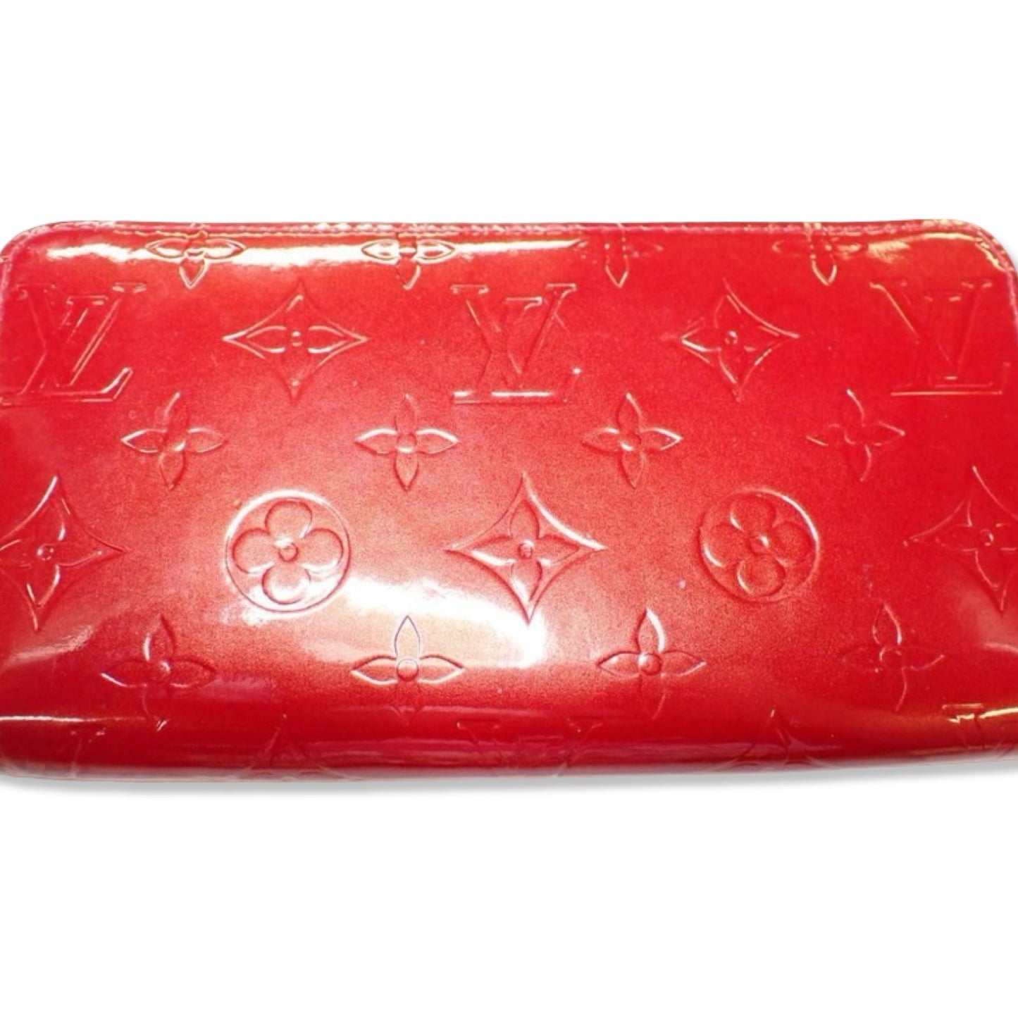 Pre-Owned Louis Vuitton Red Vernis Zippy Wallet - LV1318