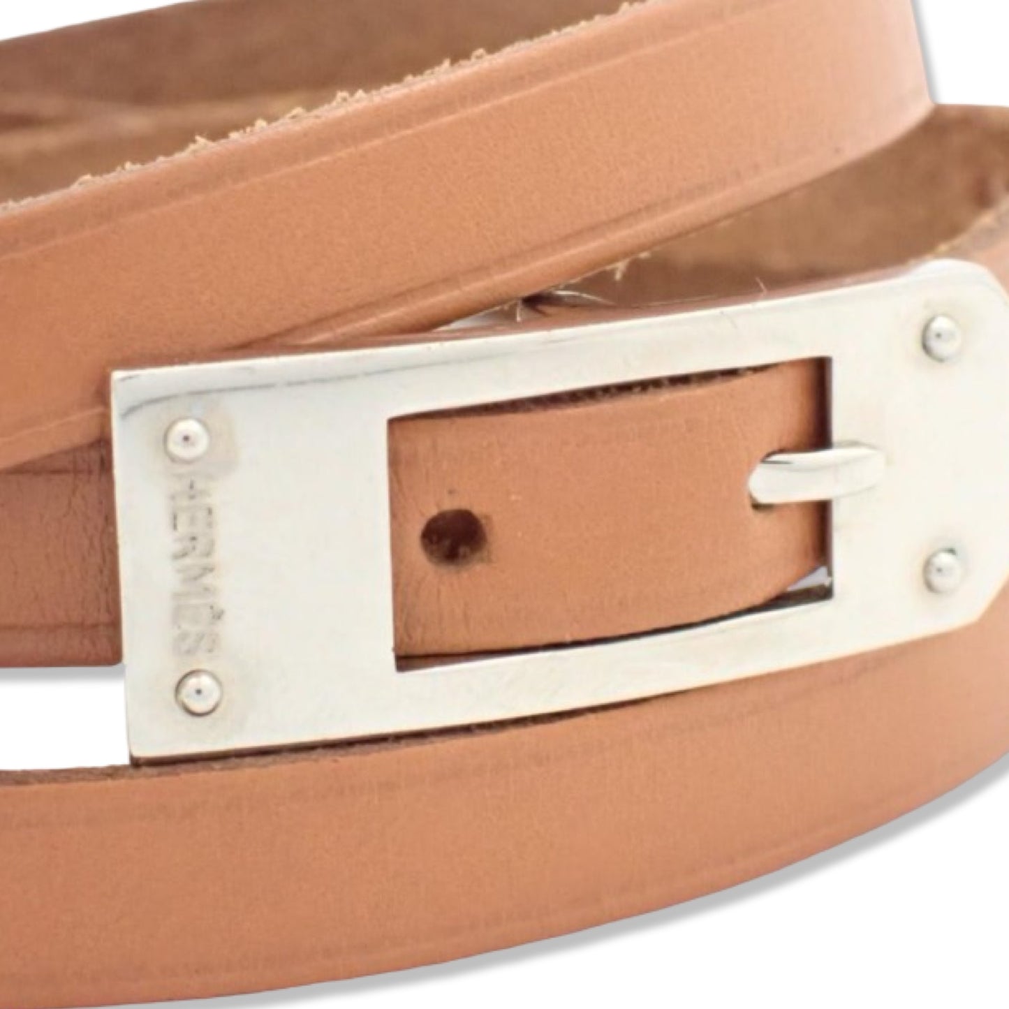 Pre-Owned Hermes Leather Kelly Ardion 3-row bracelet - HER1017
