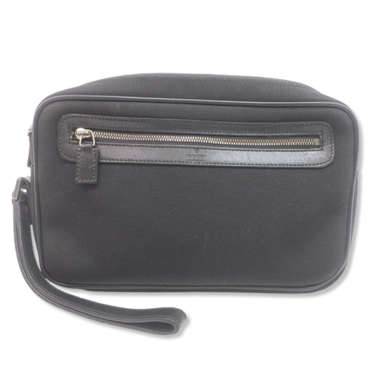 Pre-Owned Gucci Canvas Pouch in Black - G1111