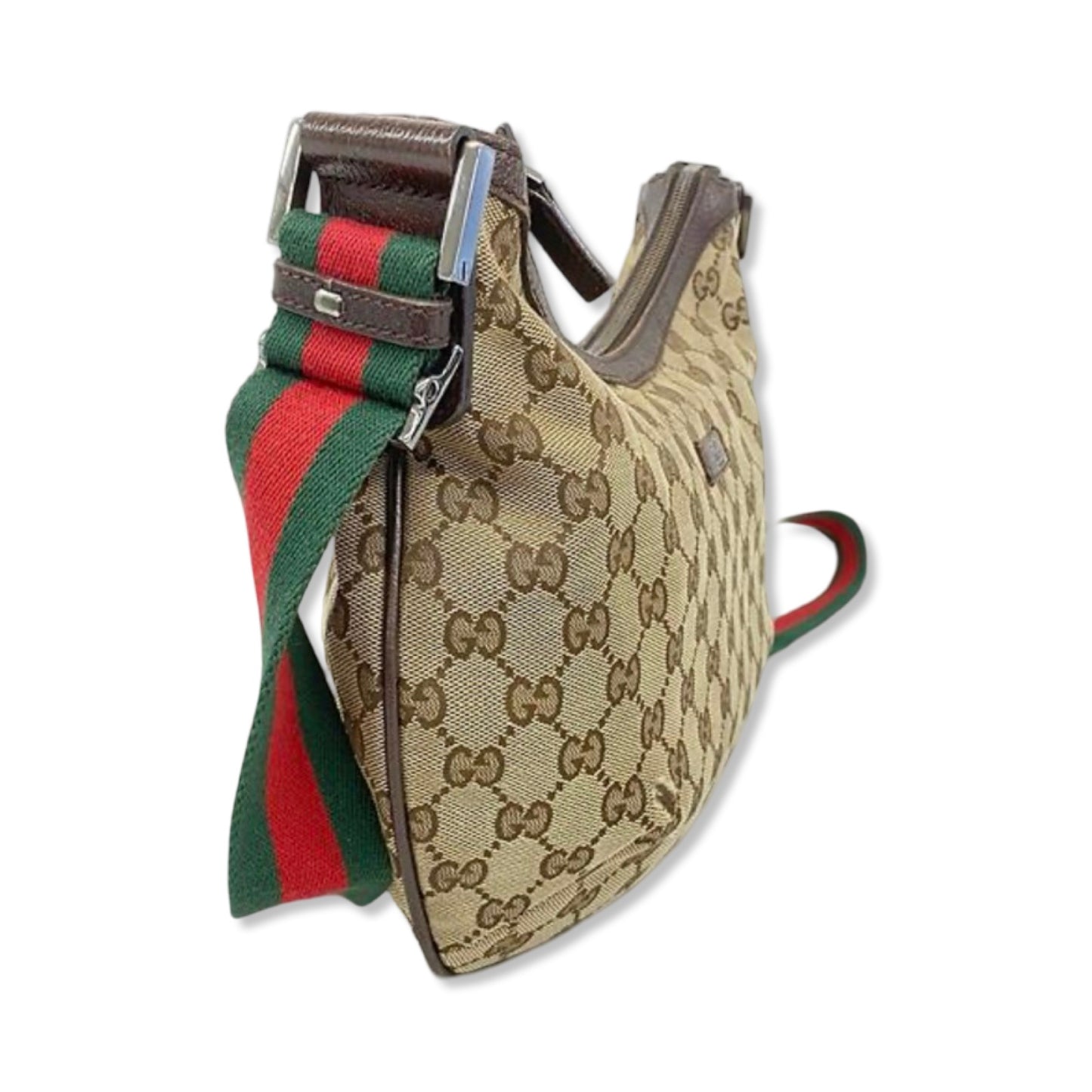 Pre-Owned Gucci GG Canvas Sherry Line Shoulder Bag - G1128
