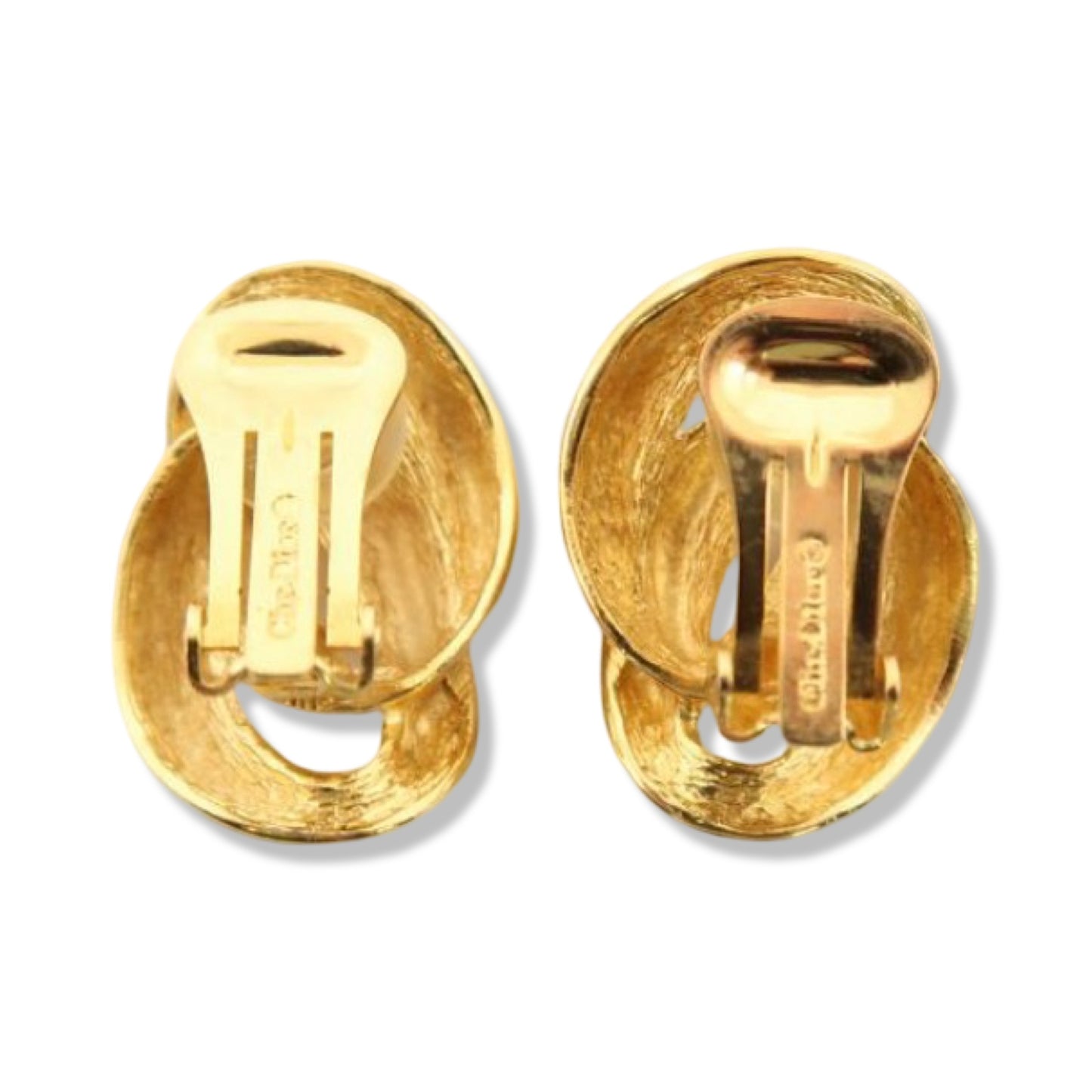 Pre-Owned Dior Clip on Earrings with Gold and Rhinestones - DIO1031