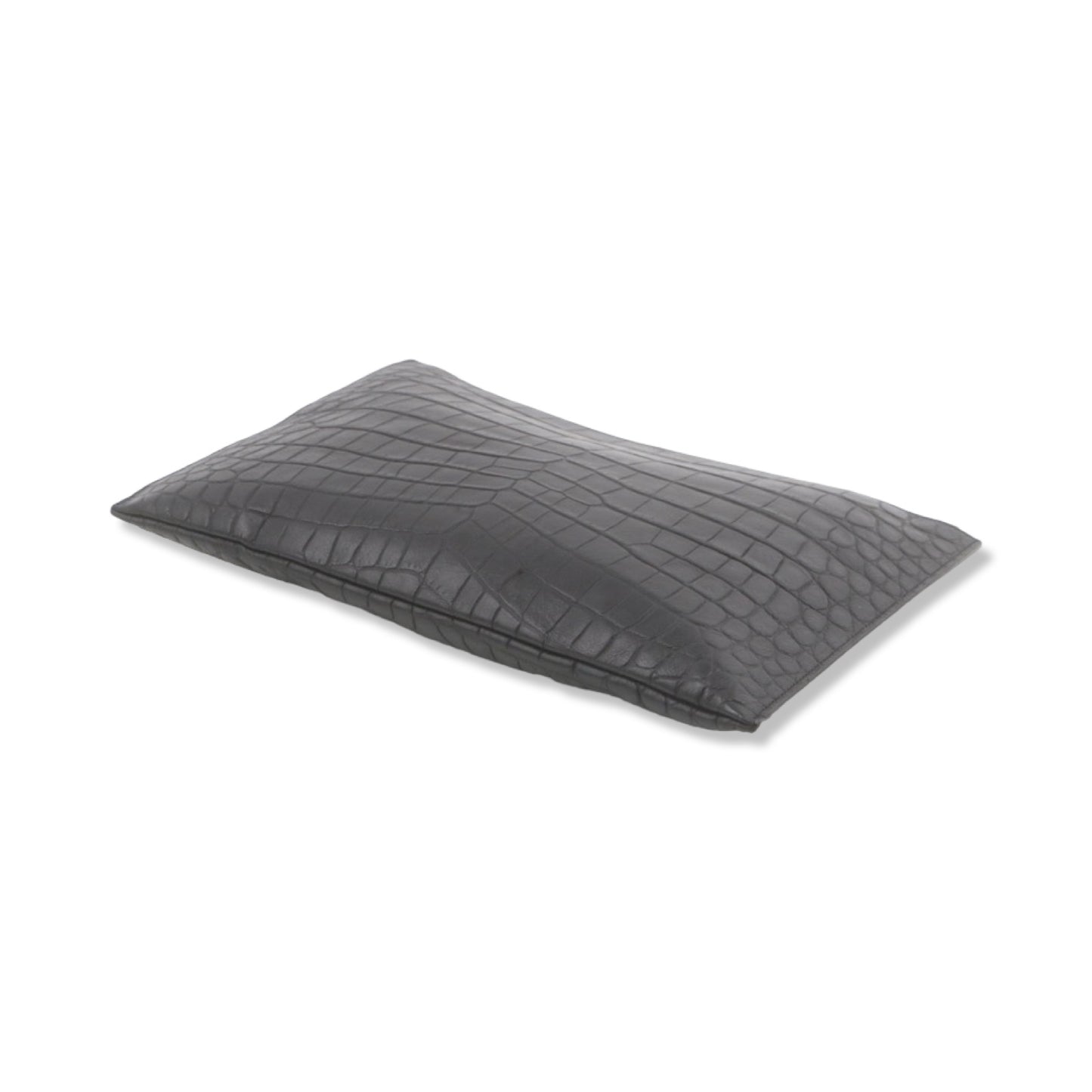Pre-Owned Saint Laurent Croc Embossed Leather Pouch - YSL1023
