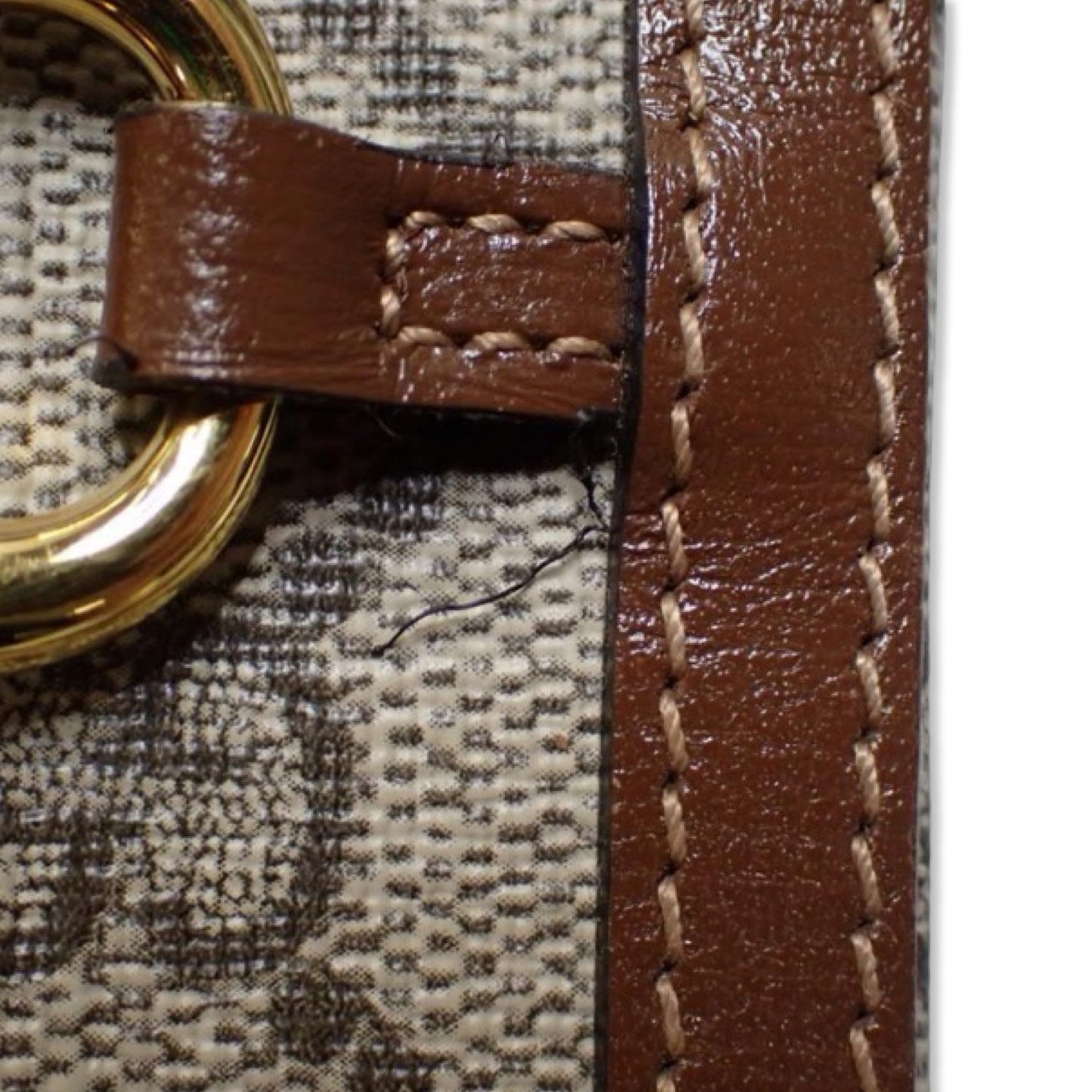 Pre-Owned Gucci GG Supreme Canvas with Leather Trim Crossbody 1955 Mini Bag - G1096