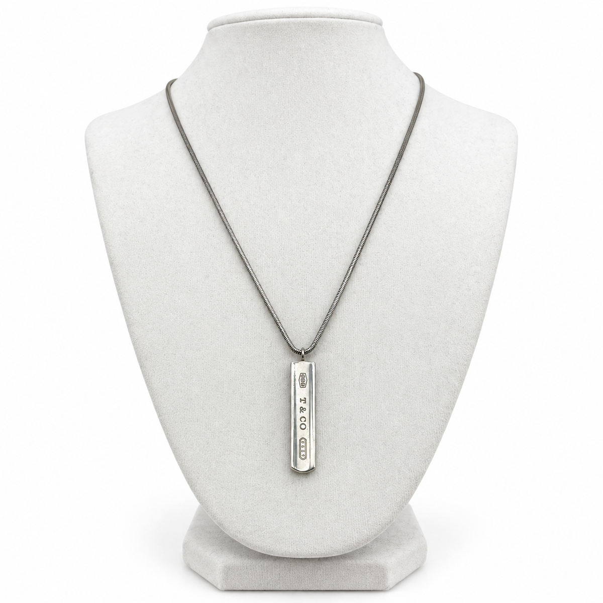 Pre-Owned Tiffany & Co. 1837 Bar Pendant Necklace - TIF1074