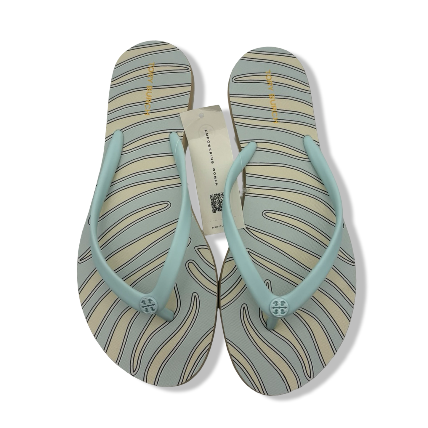 Pre-Owned Tory Burch Women's Chelsea Flip Flop Sandals 171948 (Zebra - Saltwater Slide - Pebble Beach, US Footwear Size System, Adult, Women, Numeric, Medium, 7) - B0F67L15HD