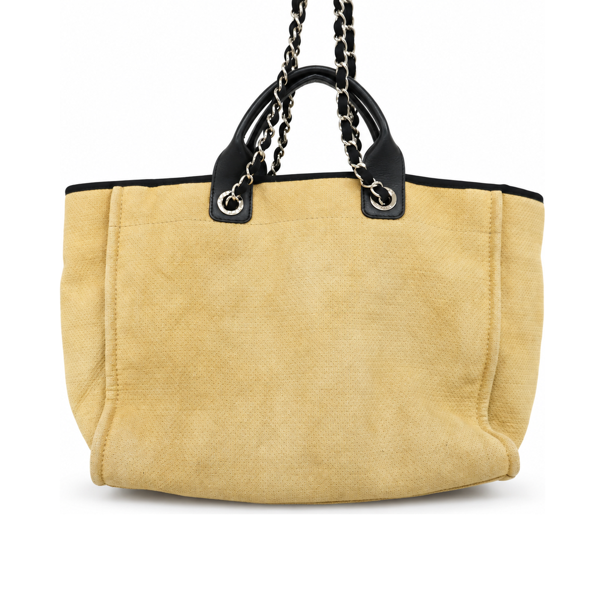 Pre-Owned Chanel Deauville Chain Tote Beige Canvas - CH1068
