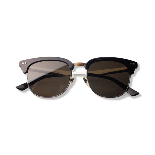 Pre-Owned Gucci Black with Gold and Silver Sunglasses - G1056