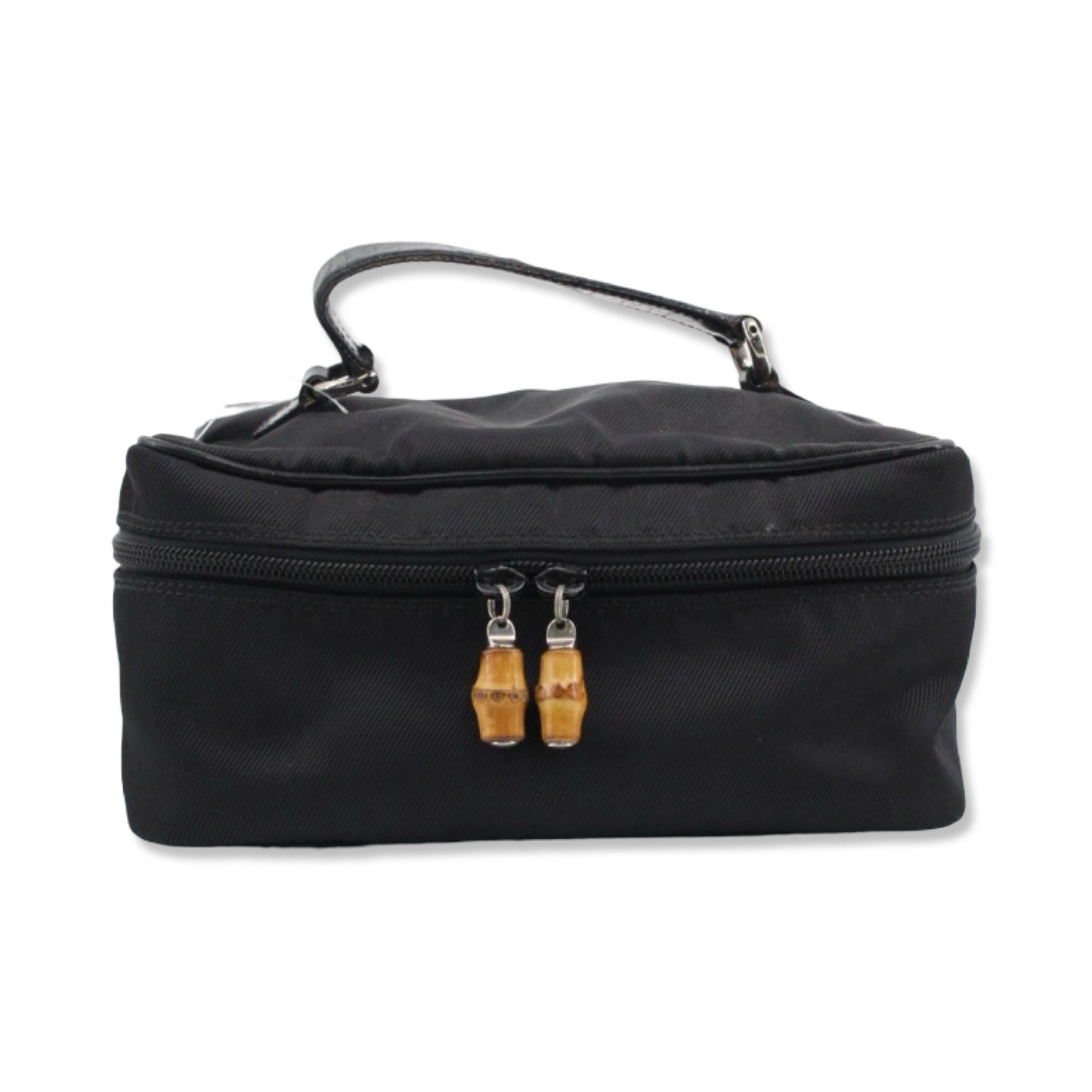 Pre-Owned Gucci Canvas Bamboo Vanity - G1098