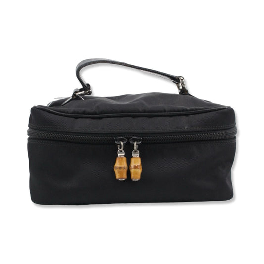 Pre-Owned Gucci Canvas Bamboo Vanity - G1098