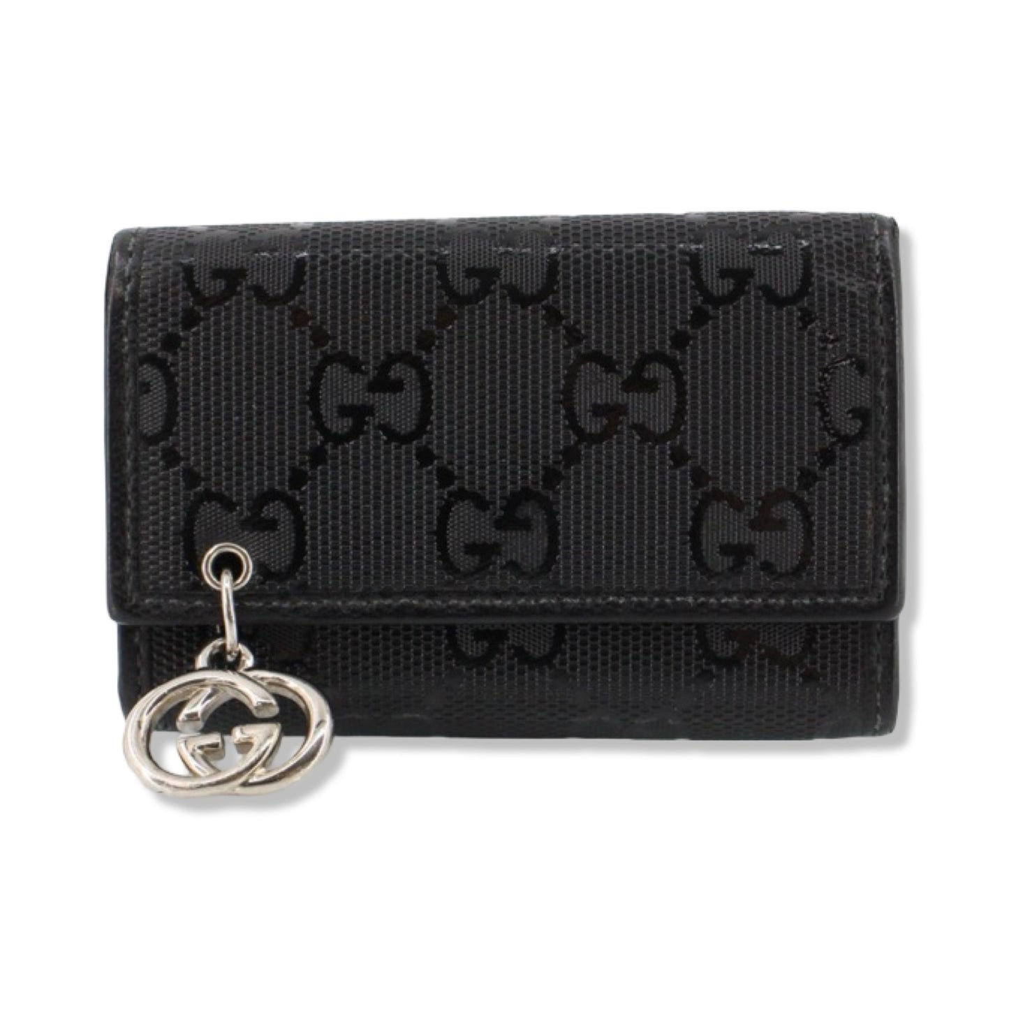 Pre-Owned Gucci GG Supreme Canvas Key Holder with GG Charm - G1097